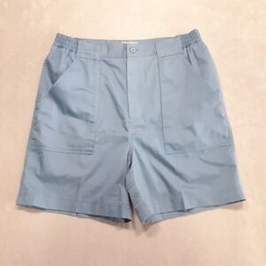 Windham Pointe Mens Flat Front Pocket Shorts Sz.40/Blue Side Elastic Waist